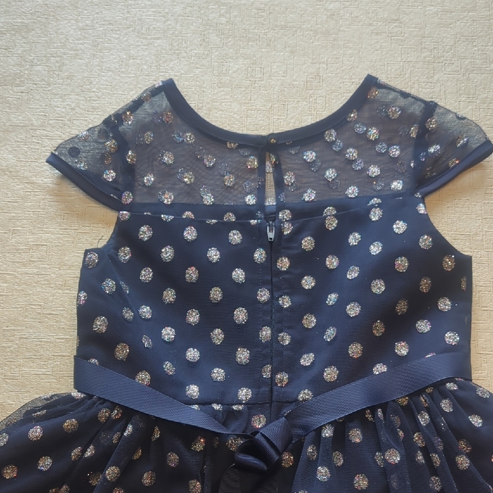 Dress Girls Special Occasions By Rare Editions Size 6 Sparkle & Polka dots Fancy - Picture 6 of 11